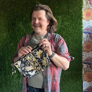 Vera Bradley Yellow Bird Travel Bag Accessory Clutch